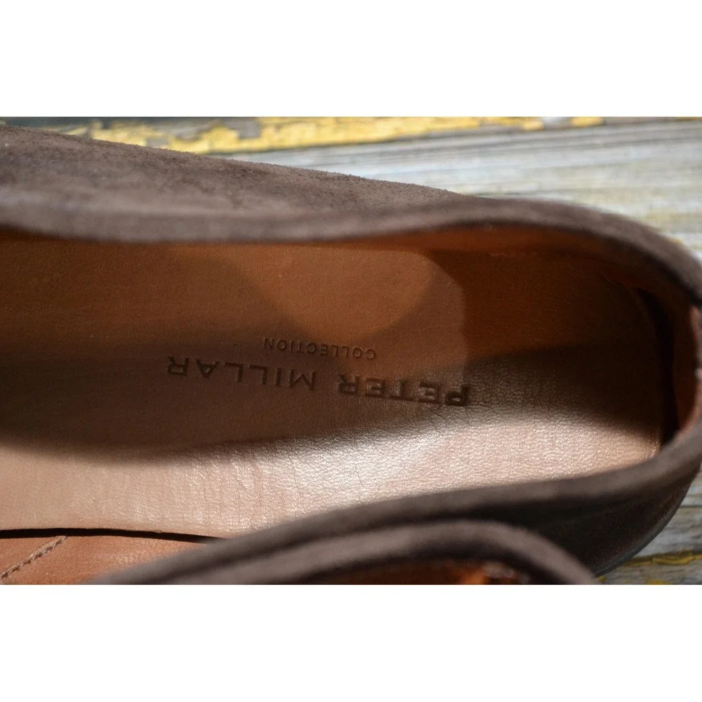 Peter Millar Boots Mens 13 Brown Suede Slip On Ankle Casual Collection Shoes